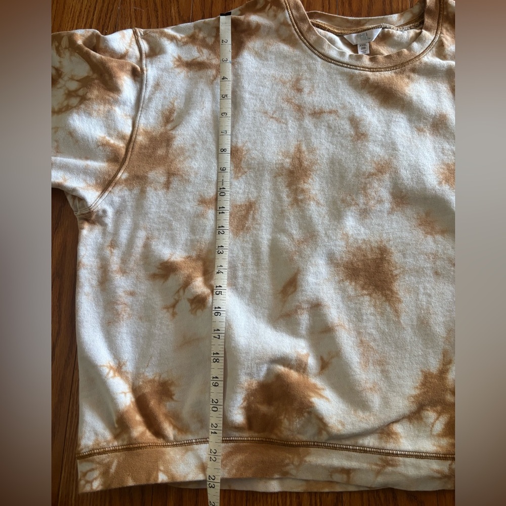 TIE-DYE SWEATSHIRT * BROWN-RUST & OFF-WHITE * 100% COTTON * COZY CREWNECK sz XXL - Picture 7 of 7